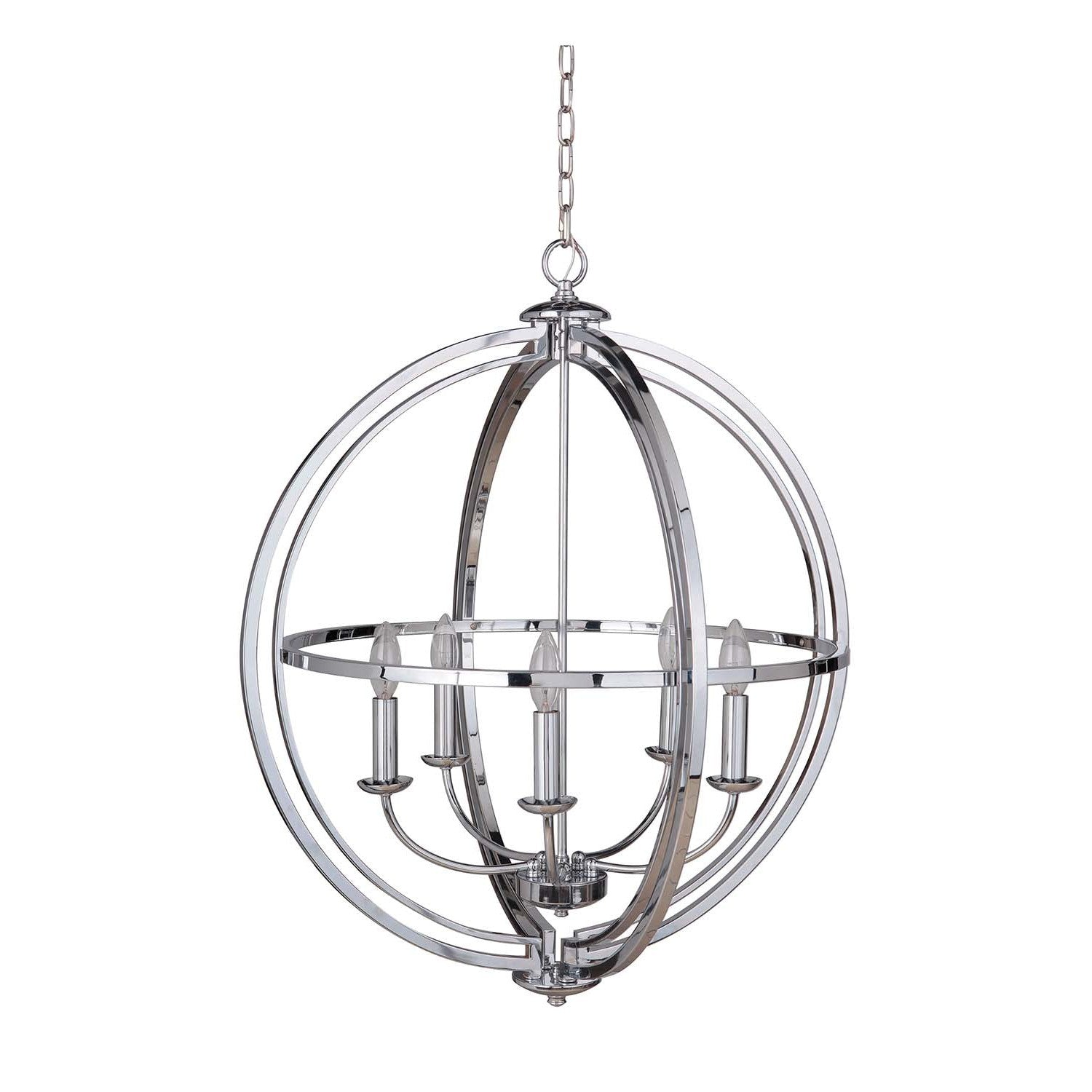 Craftmade - 40135-CH - Five Light Foyer Pendant - Berkeley - Chrome