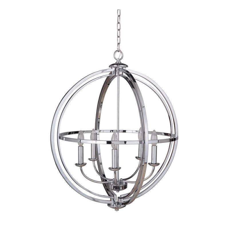 Craftmade - 40135-CH - Five Light Foyer Pendant - Berkeley - Chrome