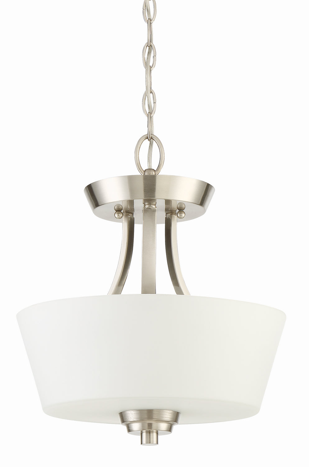 Craftmade - 41952-BNK - Two Light Convertible Semi Flush - Grace - Brushed Polished Nickel