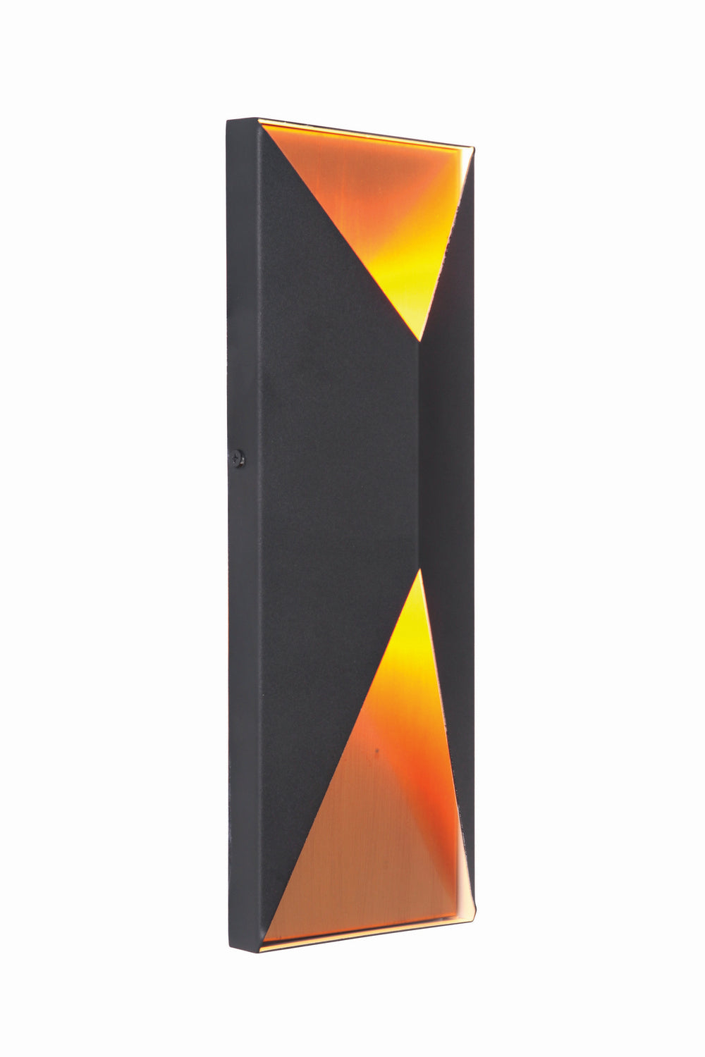 Craftmade - Z3412-TBSB-LED - LED Outdoor Pocket Sconce - Peak - Textured Black / Satin Brass