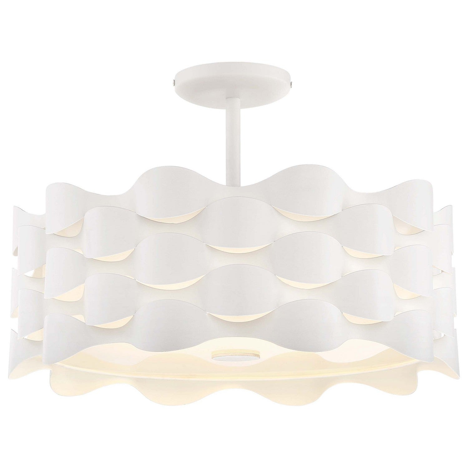 George Kovacs - P1302-655-L - LED Semi Flush Mount - Coastal Current - Sand White