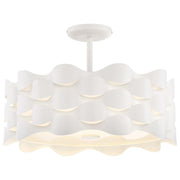George Kovacs - P1302-655-L - LED Semi Flush Mount - Coastal Current - Sand White