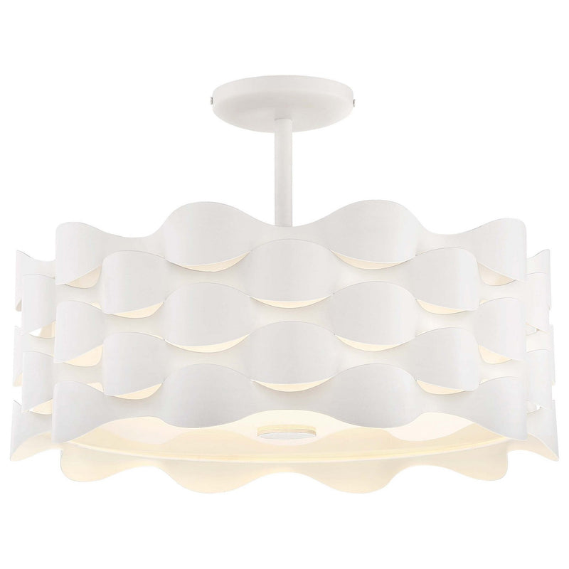 George Kovacs - P1302-655-L - LED Semi Flush Mount - Coastal Current - Sand White