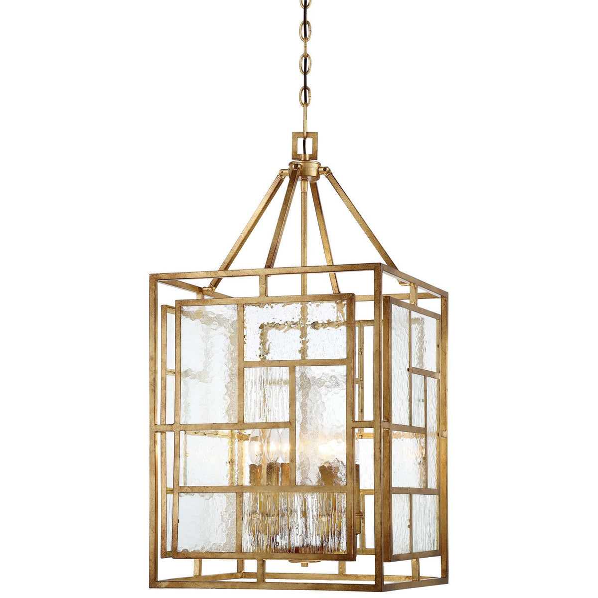 Metropolitan - N6476-293 - Six Light Pendant - Edgemont Park - Pandora Gold Leaf