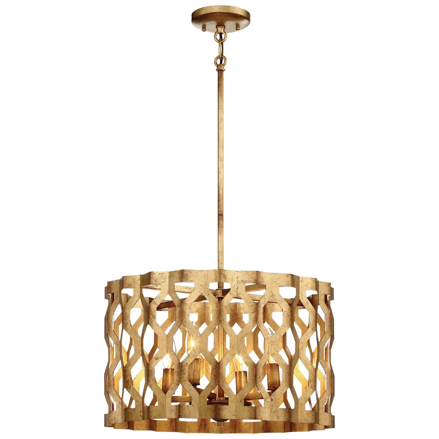 Metropolitan - N6773-293 - Four Light Pendant - Coronade - Pandora Gold Leaf
