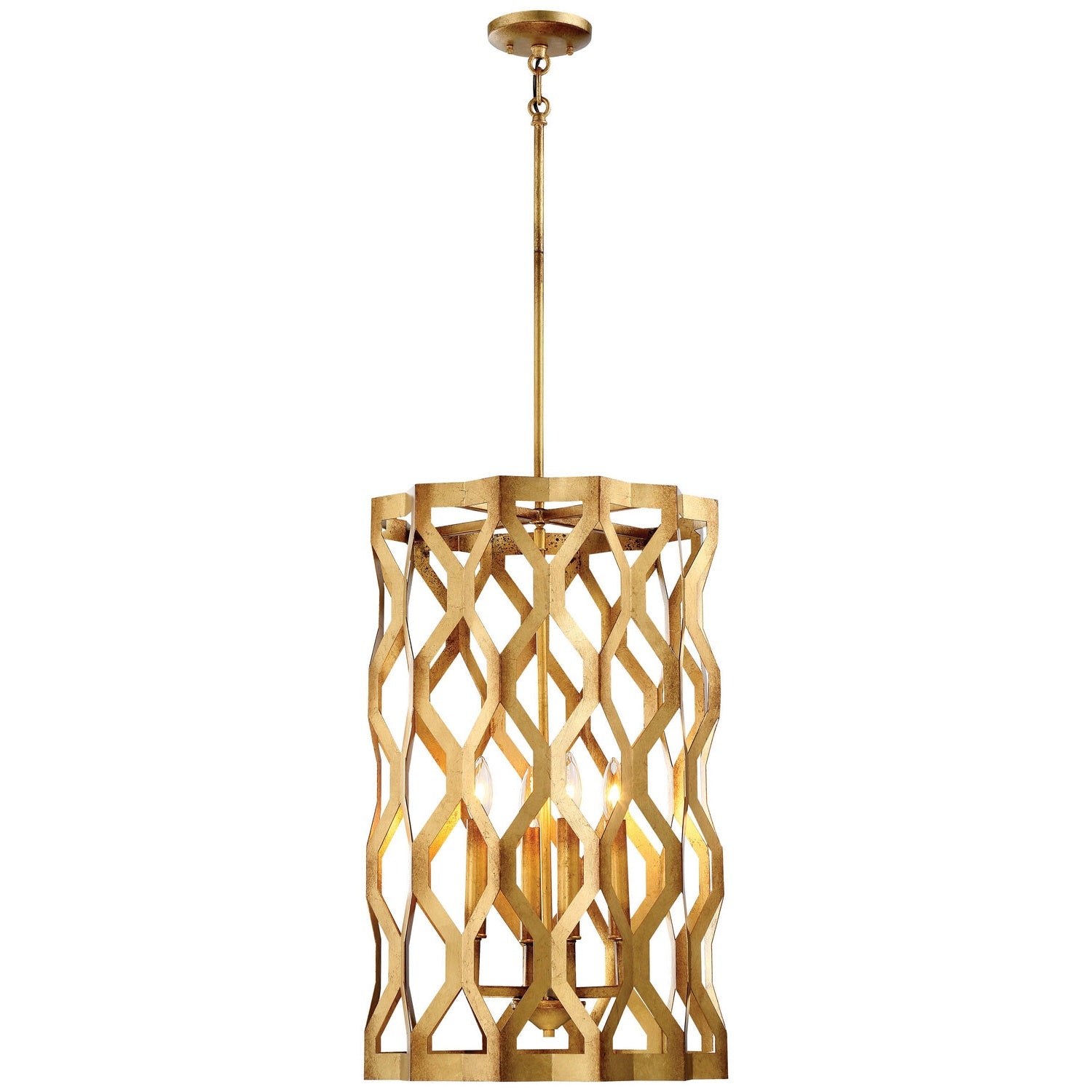 Metropolitan - N6774-293 - Four Light Pendant - Coronade - Pandora Gold Leaf