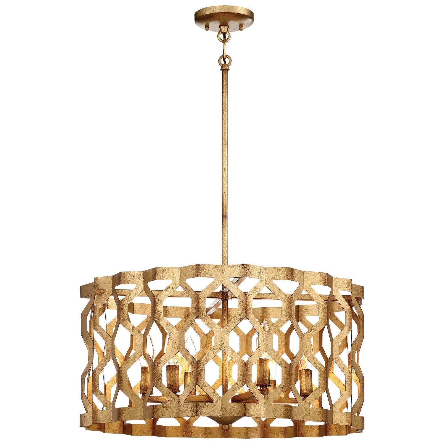 Metropolitan - N6775-293 - Six Light Pendant - Coronade - Pandora Gold Leaf