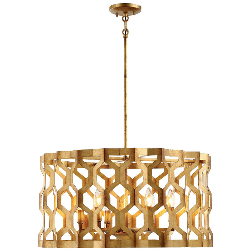 Metropolitan - N6776-293 - Six Light Pendant (Convertible To Semi-Flush) - Coronade - Pandora Gold Leaf