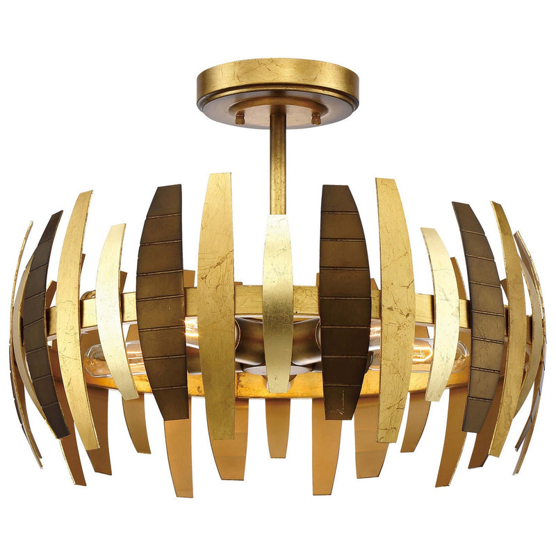Metropolitan - N7835-659 - Five Light Semi Flush Mount - Manitou - Ardor Gold