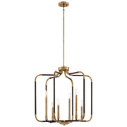 Minka-Lavery - 4066-660 - Six Light Pendant - Liege - Aged Kinston Bronze W/Brass Hi