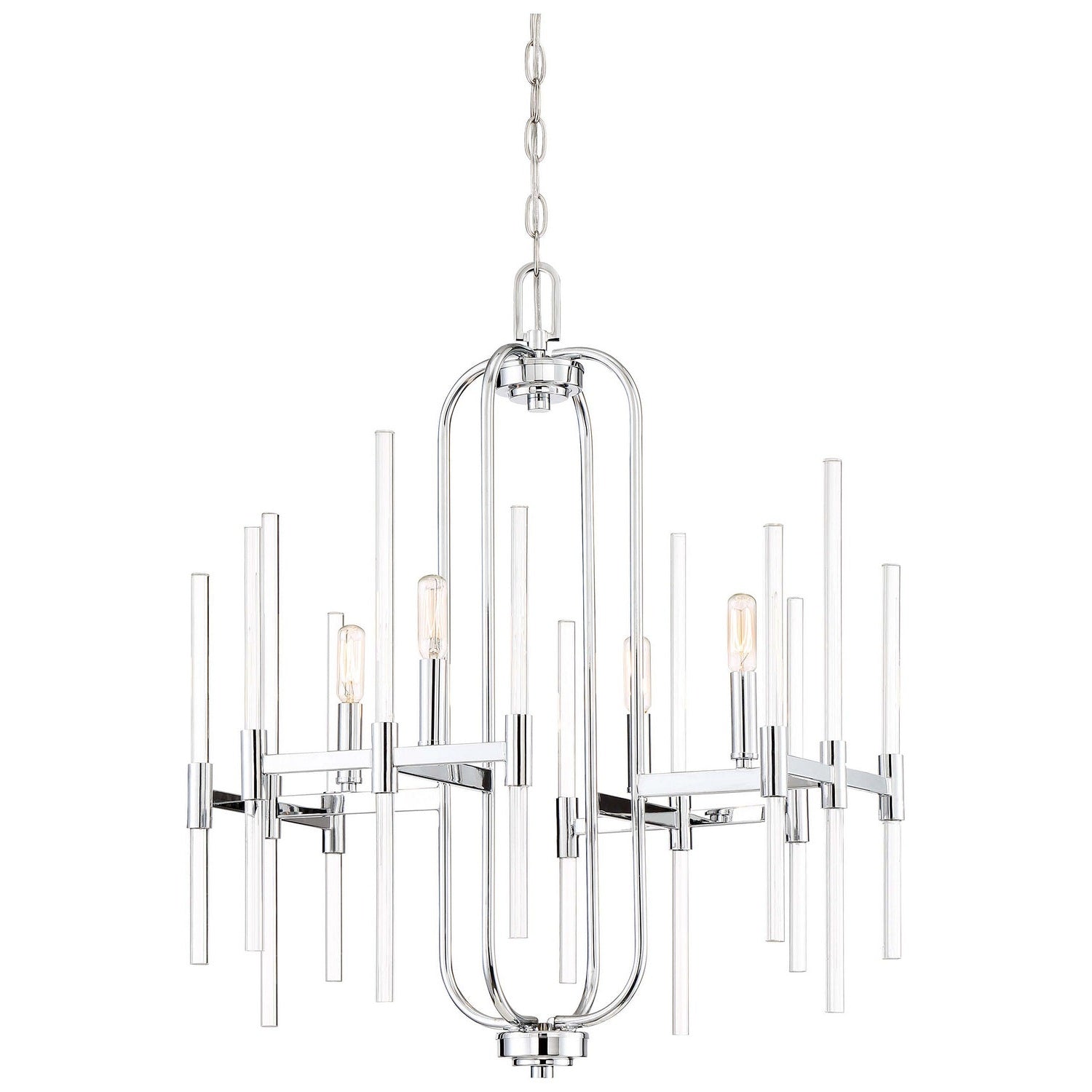 Minka-Lavery - 3094-77 - Four Light Chandelier - Pillar - Chrome