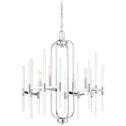 Minka-Lavery - 3094-77 - Four Light Chandelier - Pillar - Chrome