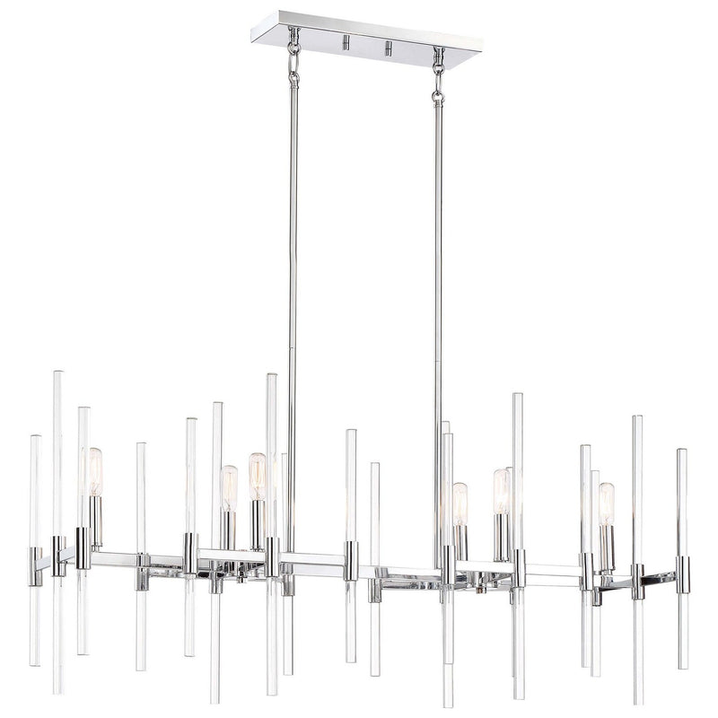 Minka-Lavery - 3096-77 - Six Light Island Pendant - Pillar - Chrome