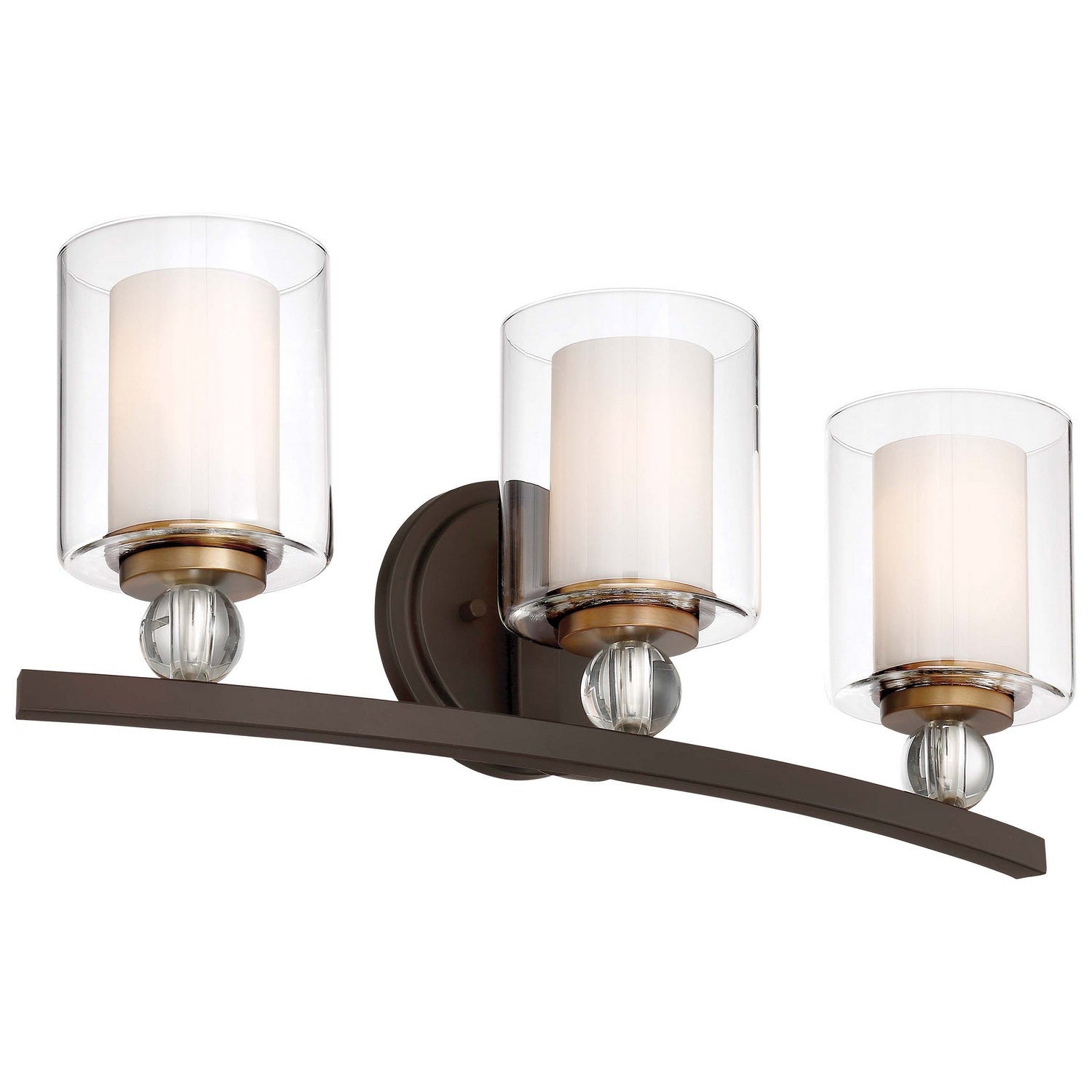 Minka-Lavery - 3073-416 - Three Light Bath - Studio 5 - Painted Bronze W/Natural Brush