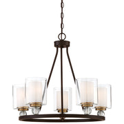 Minka-Lavery - 3075-416 - Five Light Chandelier - Studio 5 - Painted Bronze W/Natural Brush