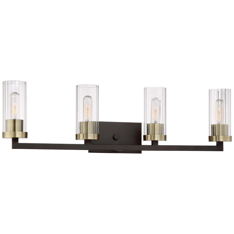 Minka-Lavery - 3044-560 - Four Light Bath - Ainsley Court - Aged Kinston Bronze W/Brushed