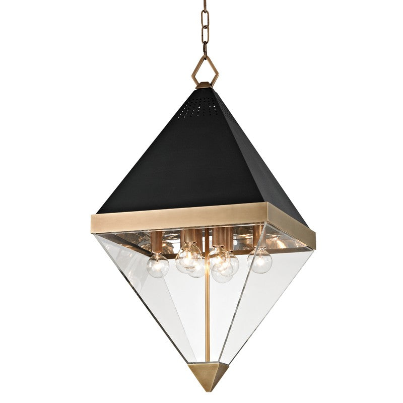 Hudson Valley - 4515-AGB - Eight Light Lantern - Coltrane - Aged Brass