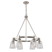 Artcraft - AC10765BN - Six Light Chandelier - Clarence - Brushed Nickel