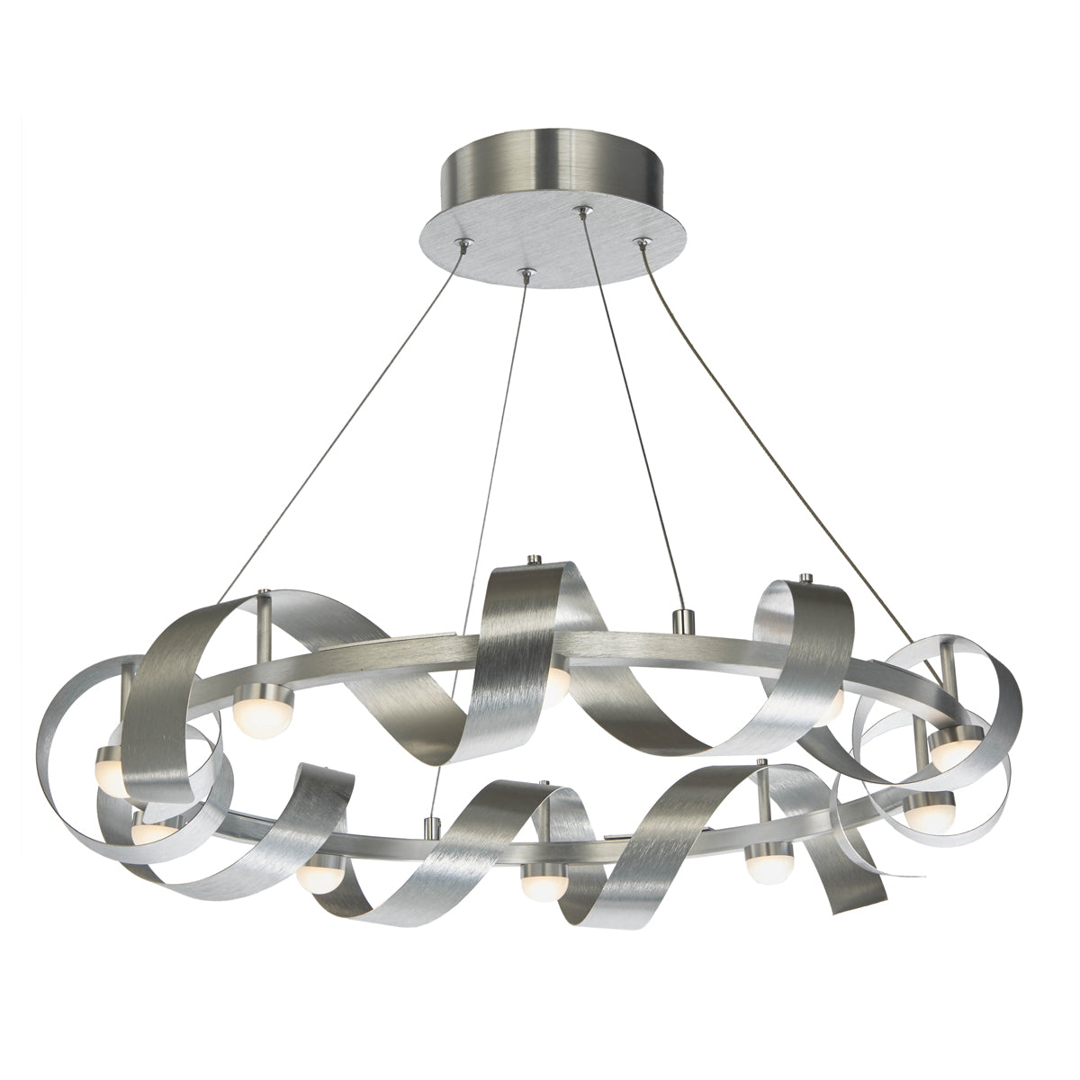 Artcraft - AC7211BA - LED Chandelier - Rolling Hills - Brushed Aluminum