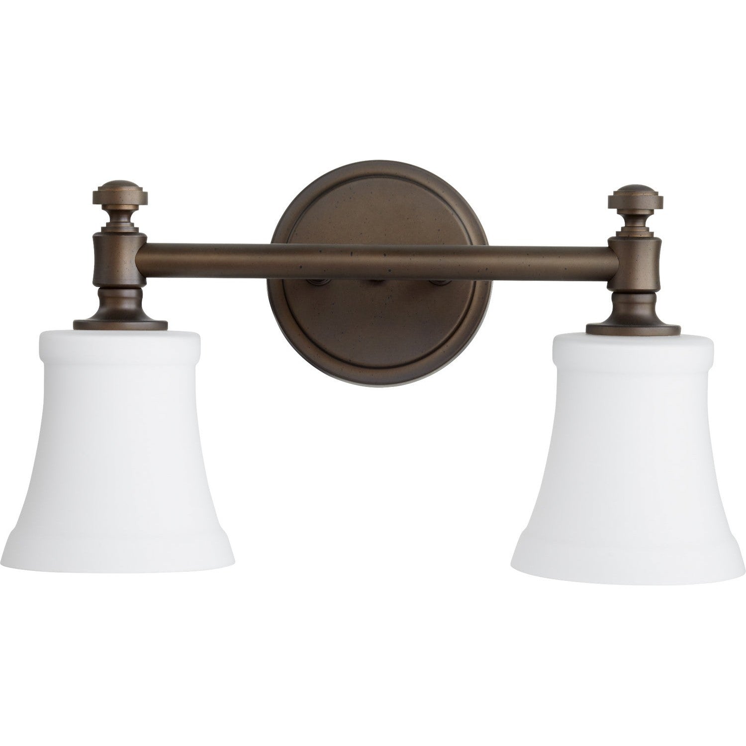 Quorum - 5122-2-186 - Two Light Vanity - Rossington - Oiled Bronze w/ Satin Opal