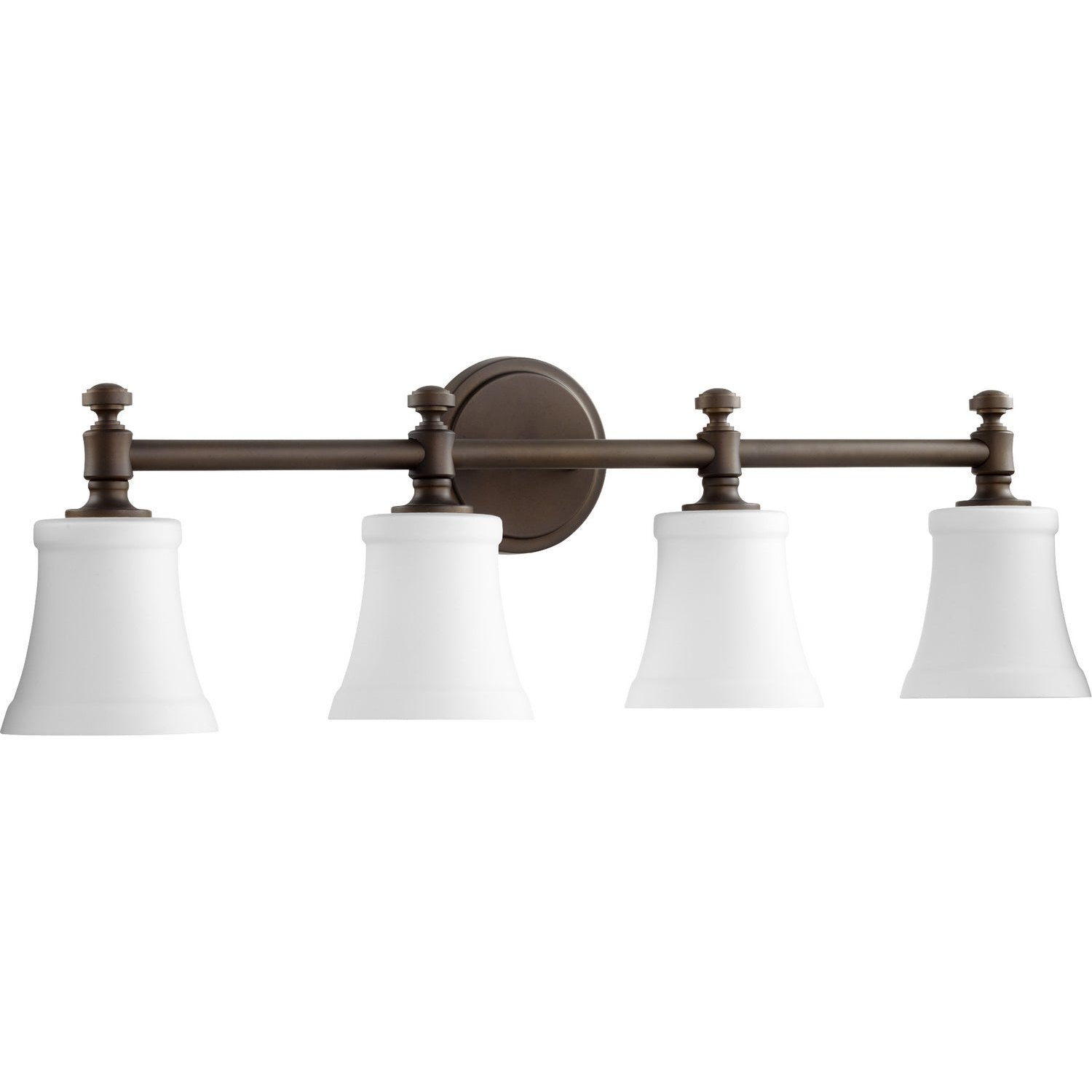 Quorum - 5122-4-186 - Four Light Vanity - Rossington - Oiled Bronze w/ Satin Opal