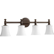 Quorum - 5122-4-186 - Four Light Vanity - Rossington - Oiled Bronze w/ Satin Opal