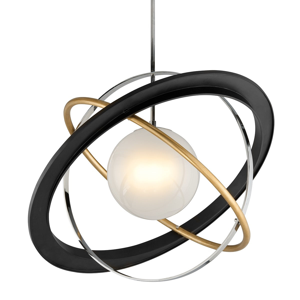 Troy Lighting - F5514 - One Light Chandelier - Apogee - Bronze Gold Leaf And Stainless