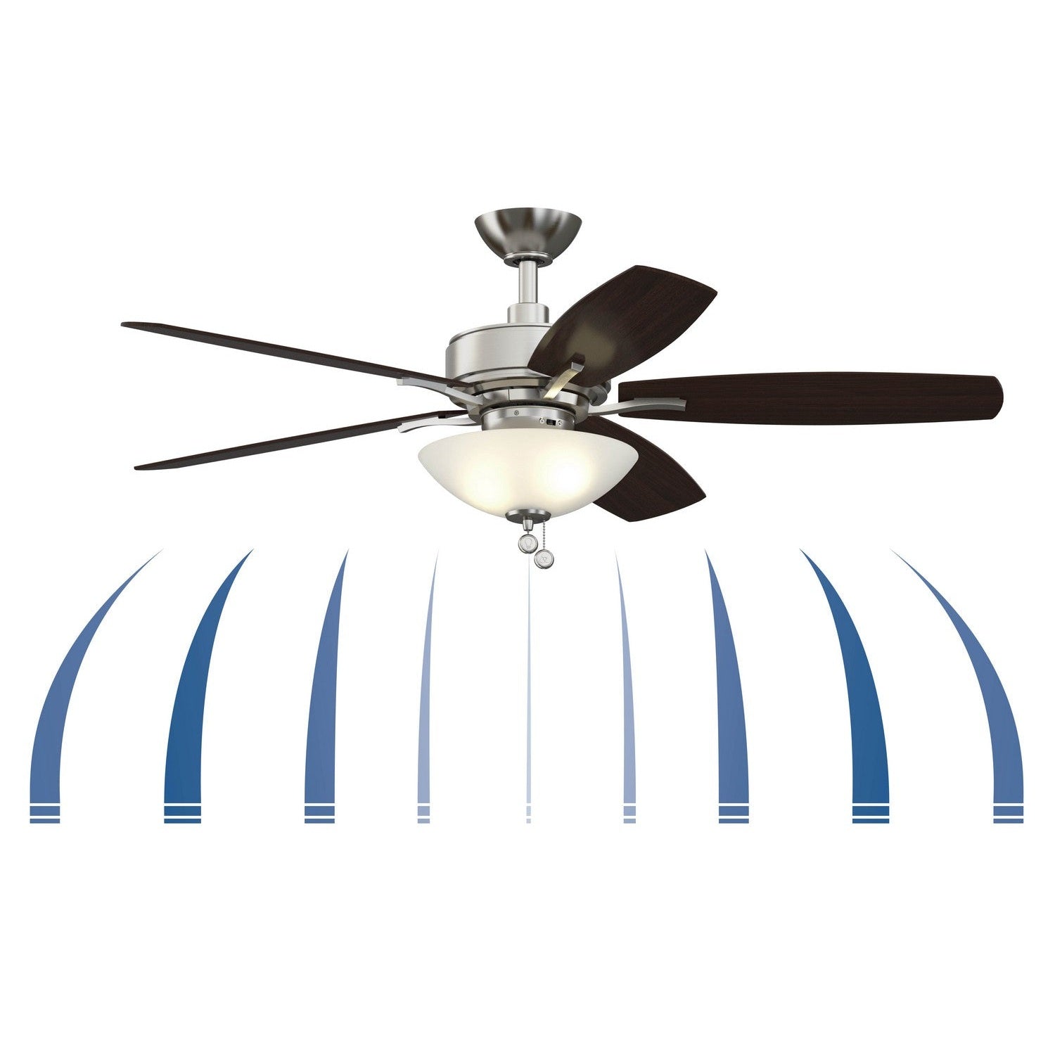 Fanimation - FP6285BBN - 52"Ceiling Fan - Aire Deluxe - Brushed Nickel