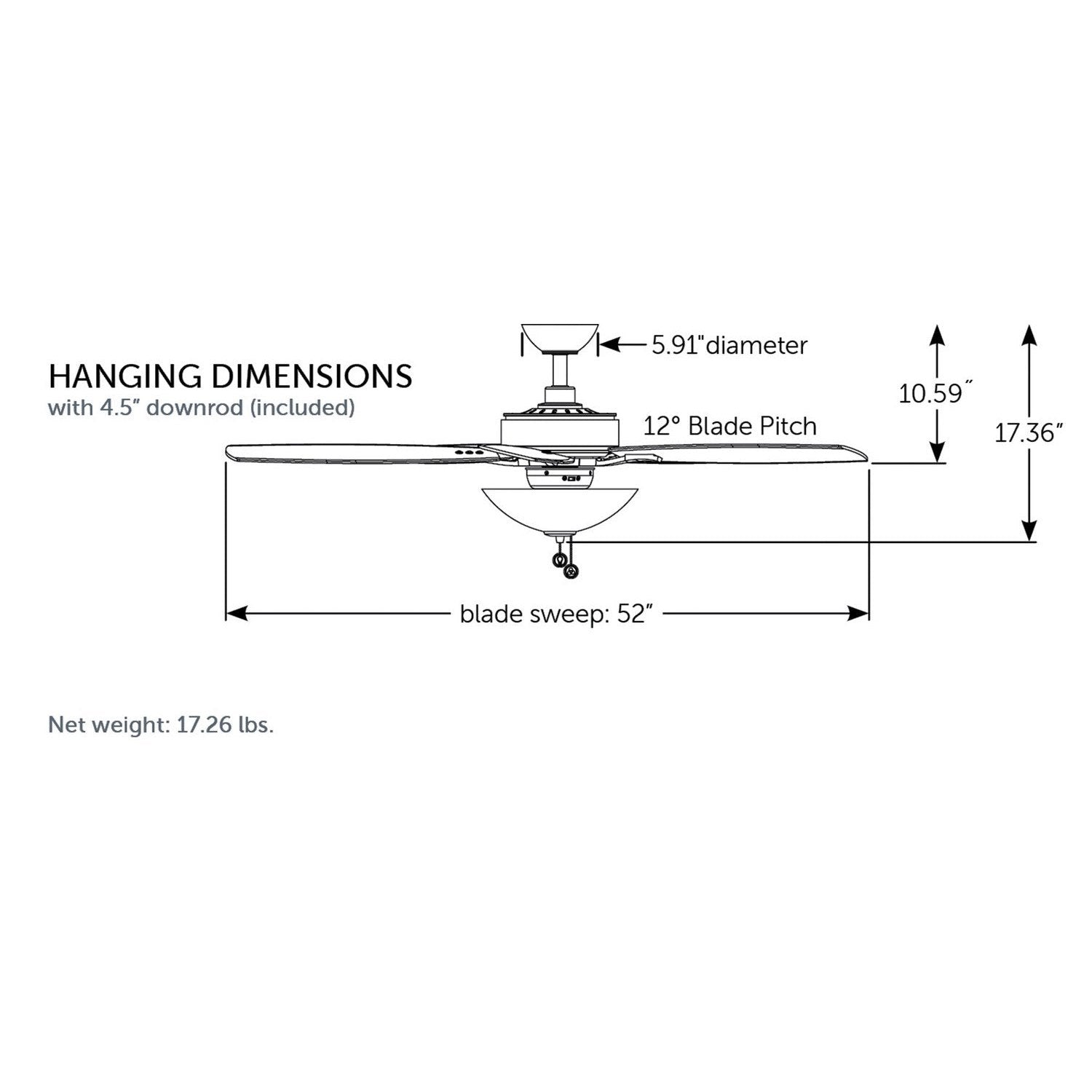 Fanimation - FP6285BBN - 52"Ceiling Fan - Aire Deluxe - Brushed Nickel