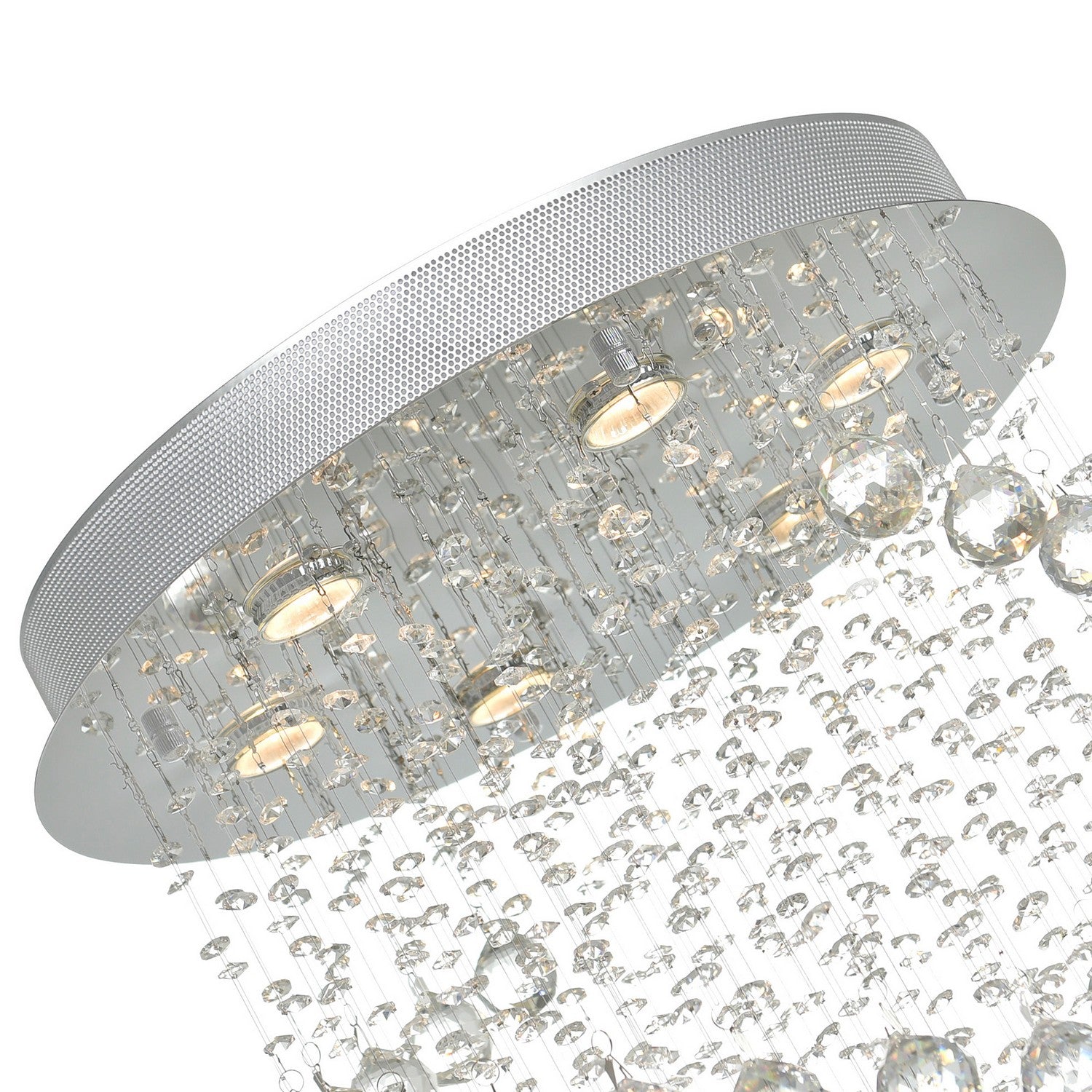 CWI Lighting - 6606C20C - Six Light Flush Mount - Double Spiral - Chrome