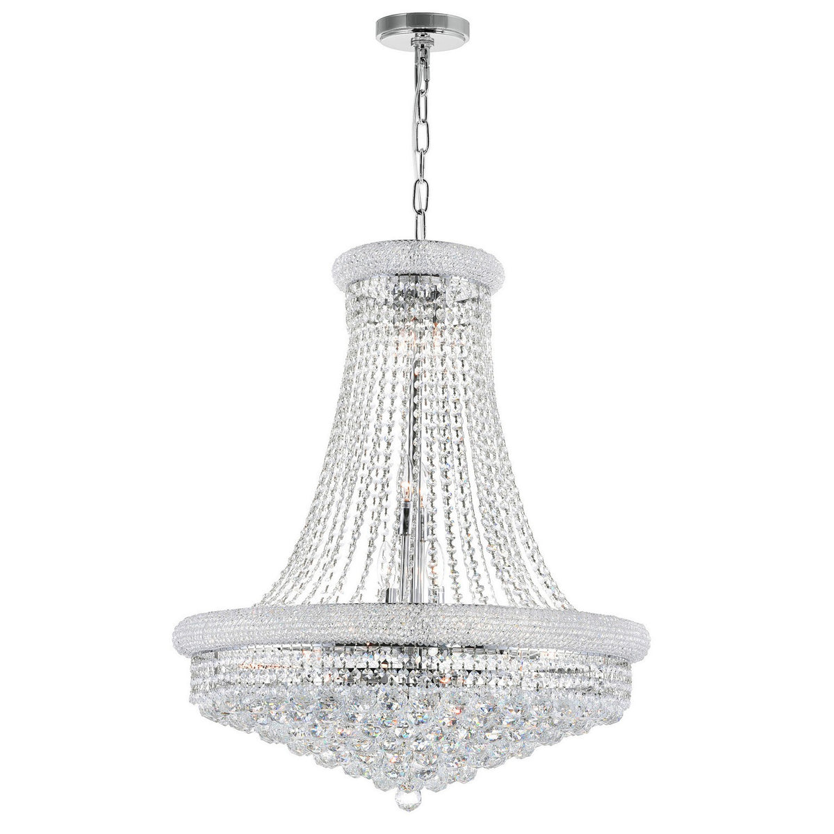 CWI Lighting - 8001P28C - 18 Light Chandelier - Empire - Chrome