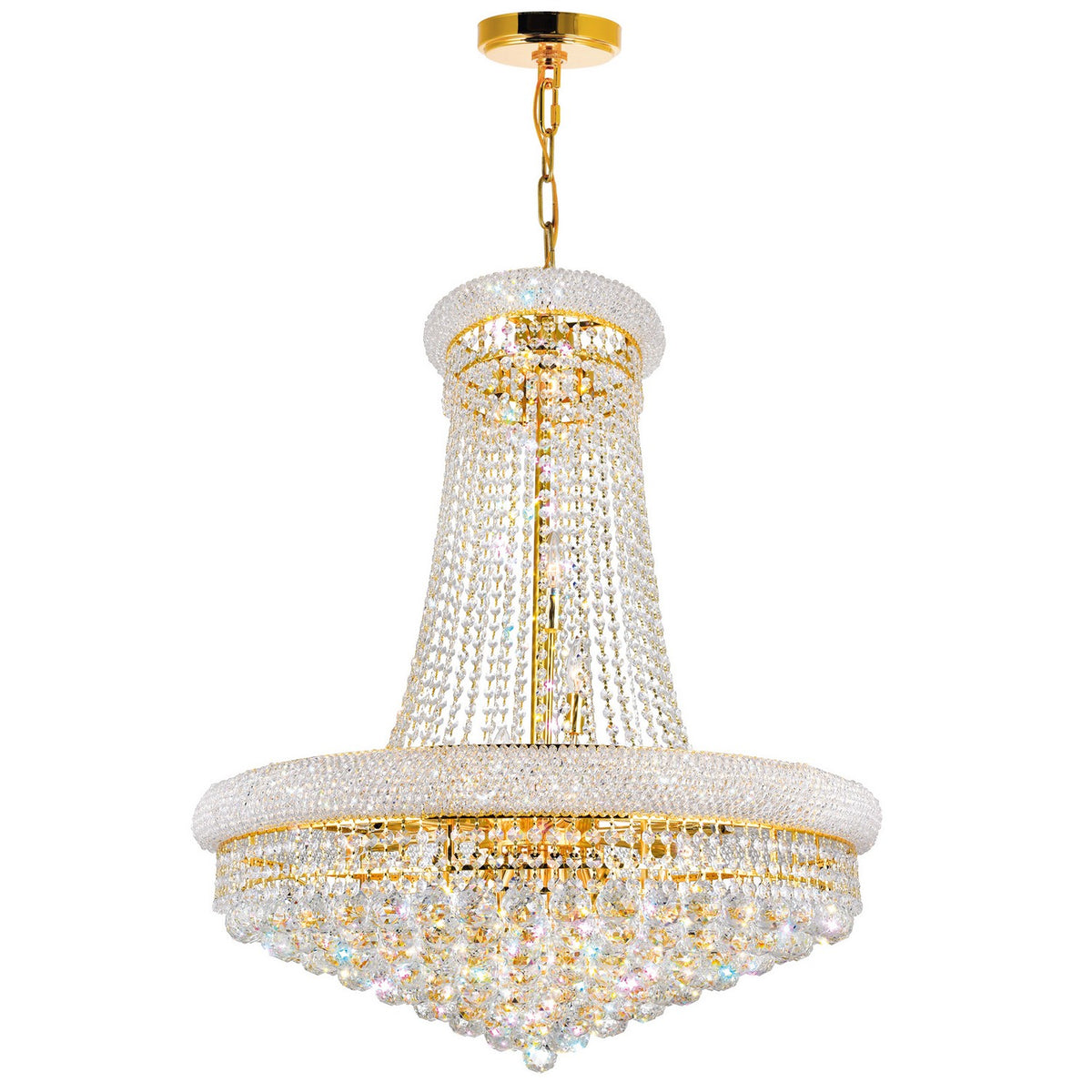 CWI Lighting - 8001P28G - 18 Light Chandelier - Empire - Gold