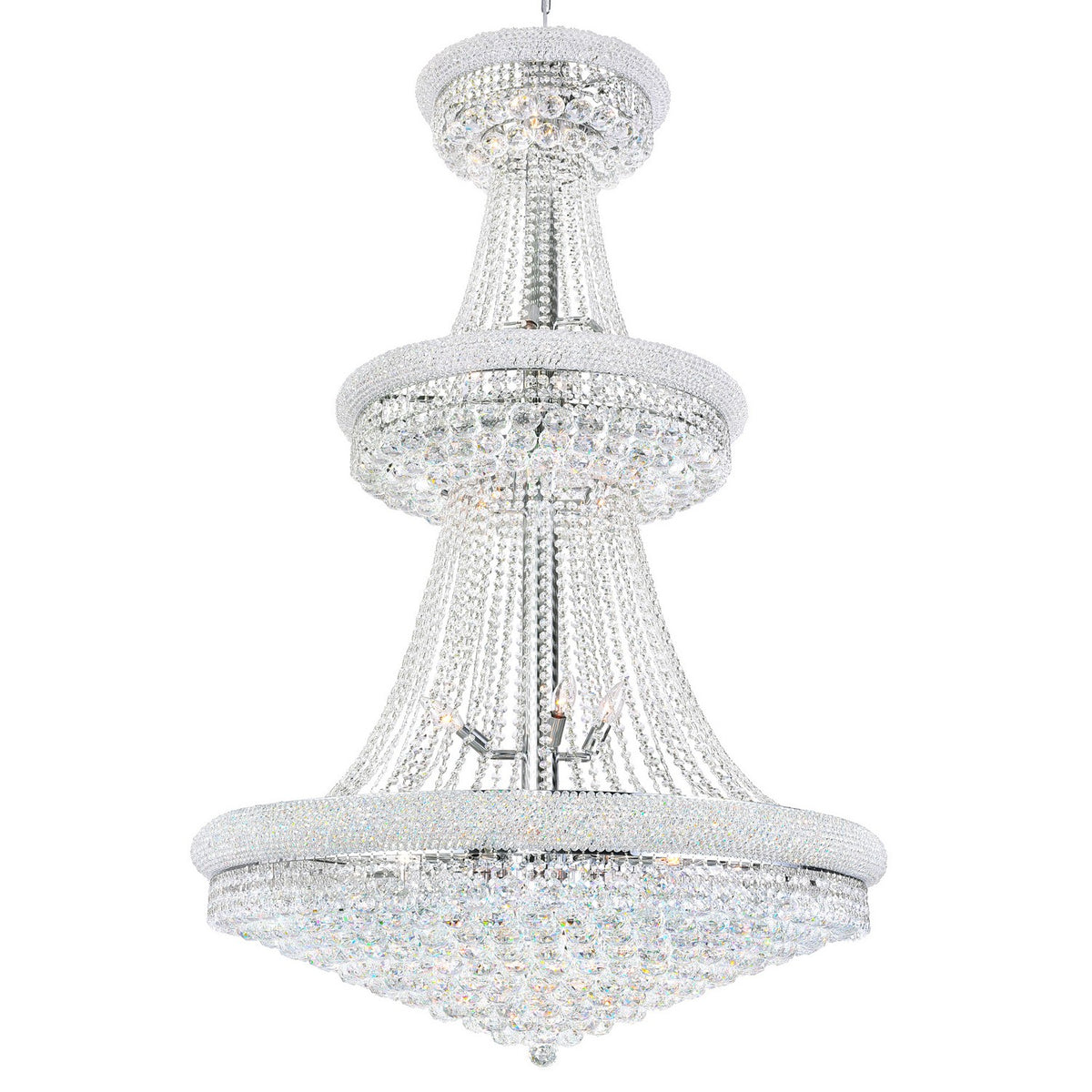 CWI Lighting - 8001P36C - 34 Light Chandelier - Empire - Chrome