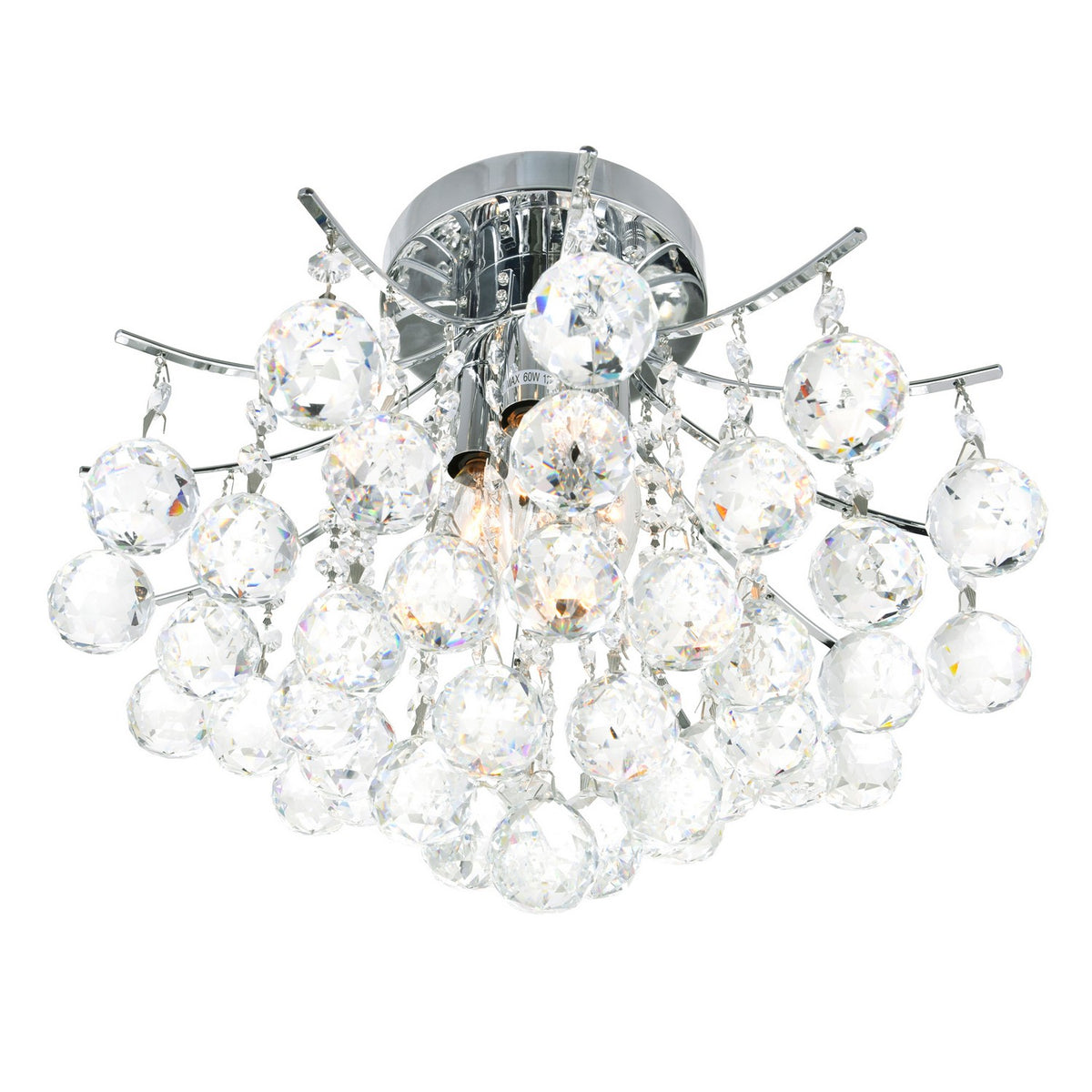 CWI Lighting - 8012C16C - Four Light Flush Mount - Princess - Chrome
