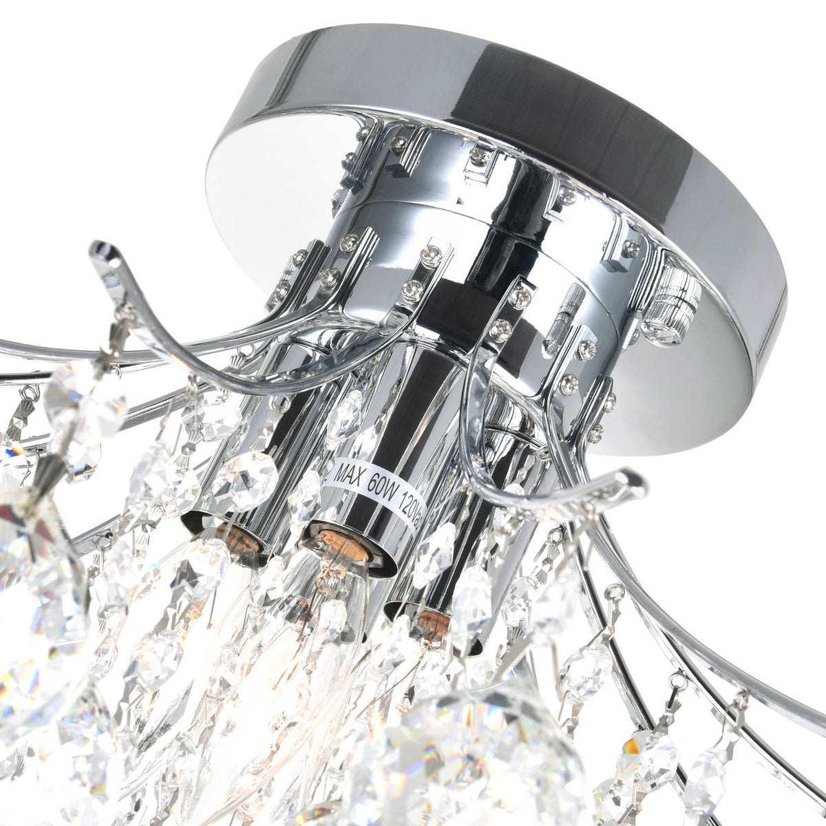 CWI Lighting - 8012C16C - Four Light Flush Mount - Princess - Chrome