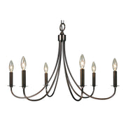 Framburg - 1006 MB - Six Light Chandelier - Maisonette - Mahogany Bronze
