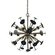 Framburg - 4978 AB/MB - 20 Light Chandelier - Apogee - Antique Brass with Mahogany Bronze Accents