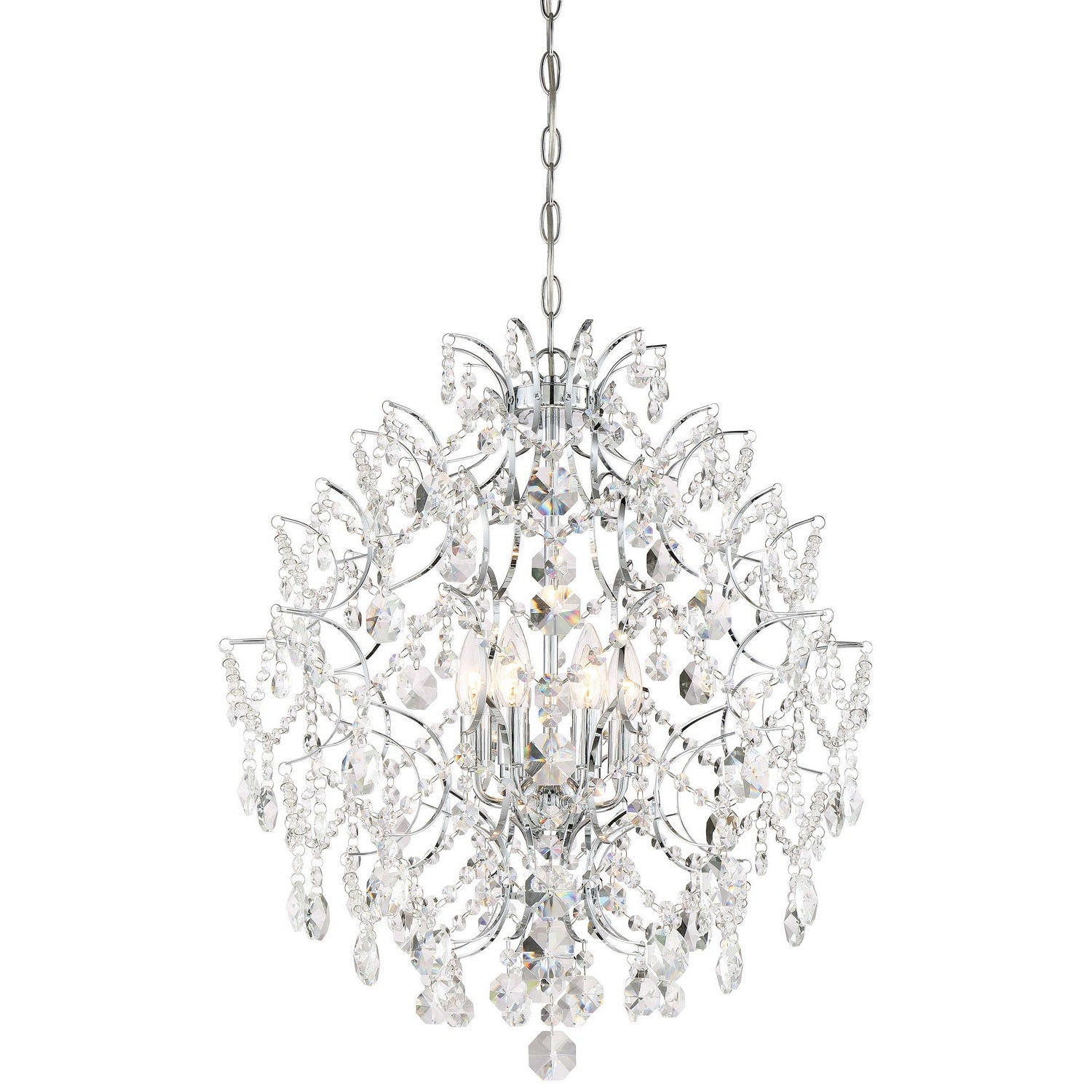Minka-Lavery - 3157-77 - Six Light Chandelier - Isabella'S Crown - Chrome