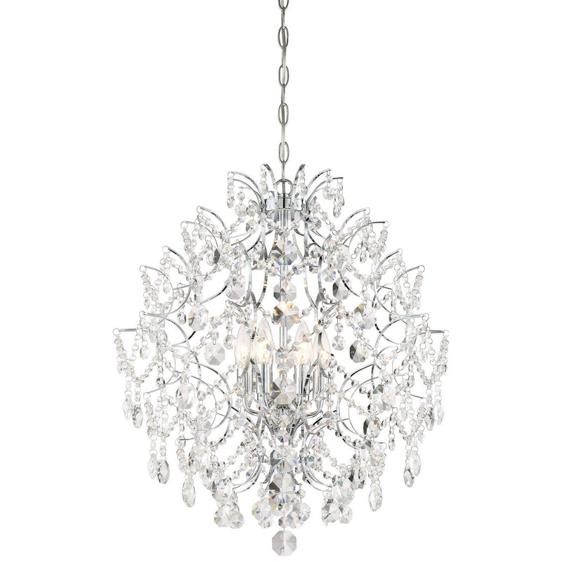 Minka-Lavery - 3157-77 - Six Light Chandelier - Isabella'S Crown - Chrome
