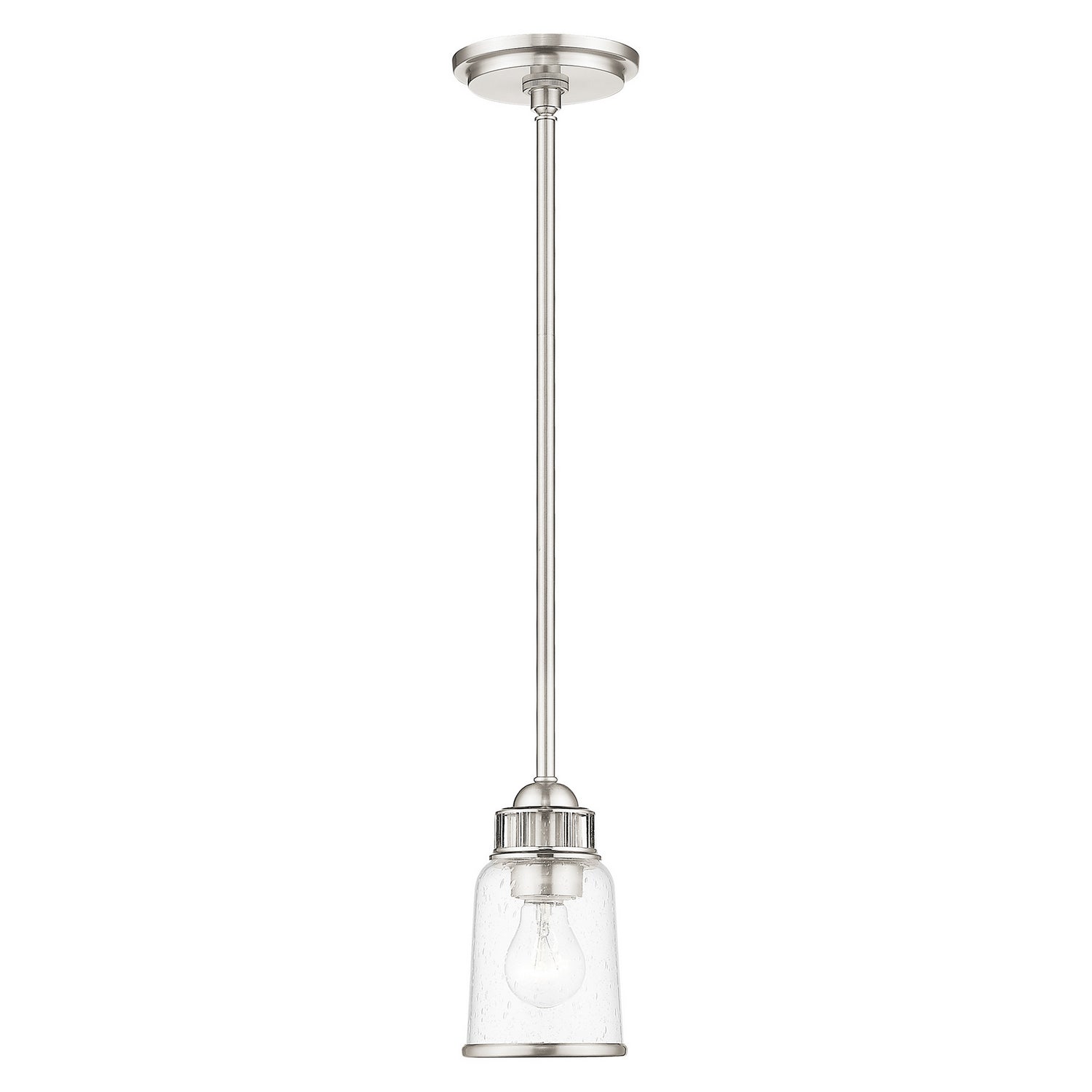 Livex Lighting - 40021-91 - One Light Mini Pendant - Lawrenceville - Brushed Nickel