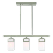 Livex Lighting - 40193-91 - Three Light Linear Chandelier - Harding - Brushed Nickel