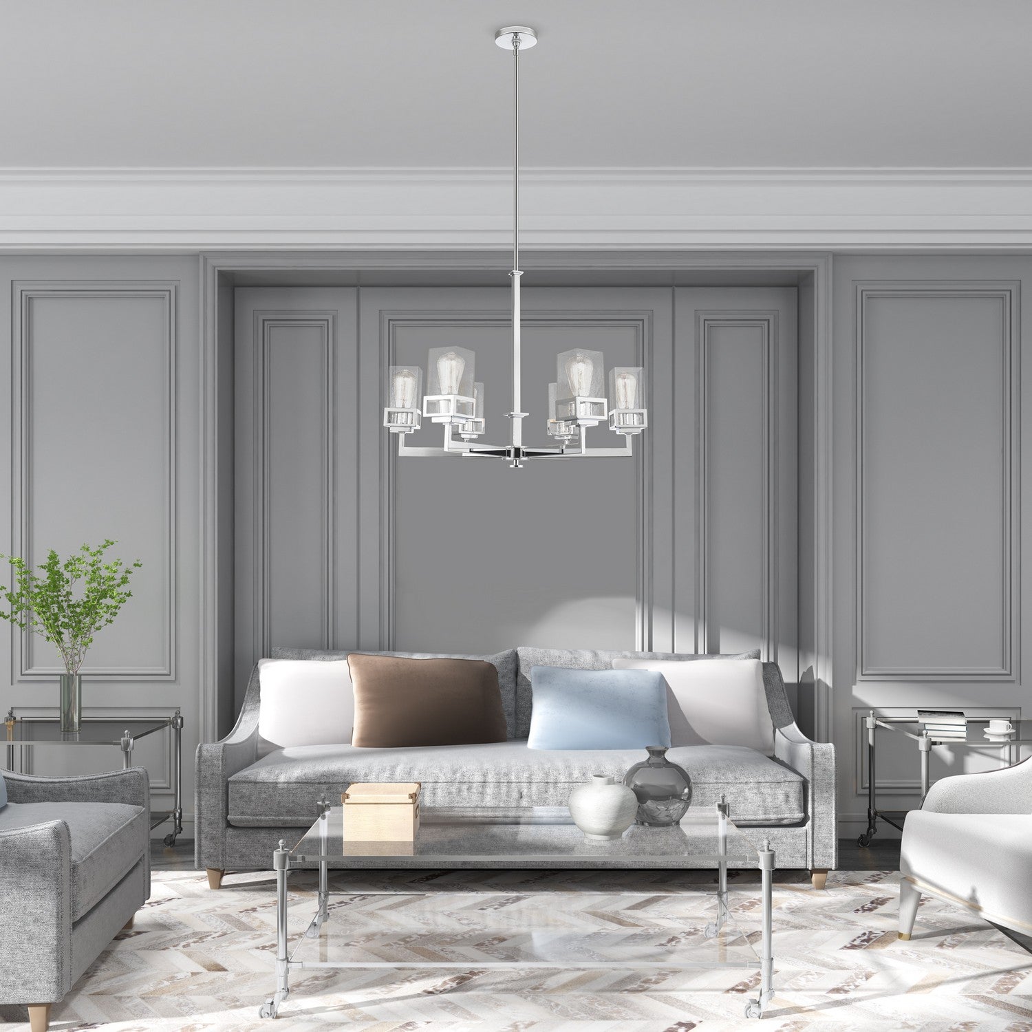 Livex Lighting - 40596-05 - Six Light Chandelier - Harding - Polished Chrome