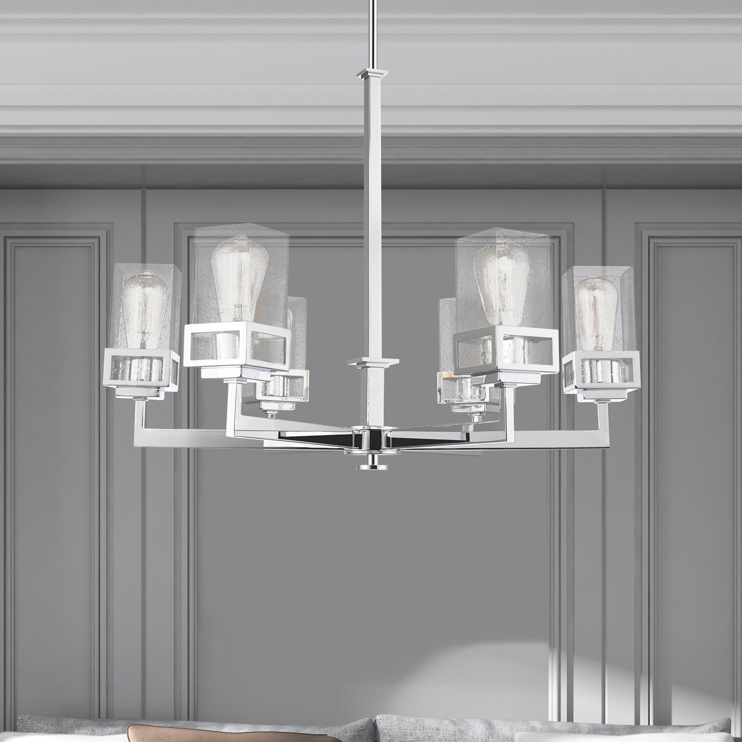 Livex Lighting - 40596-05 - Six Light Chandelier - Harding - Polished Chrome