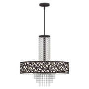 Livex Lighting - 40666-07 - Five Light Pendant - Allendale - Bronze
