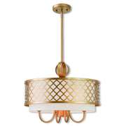 Livex Lighting - 41104-33 - Five Light Pendant - Arabesque - Soft Gold