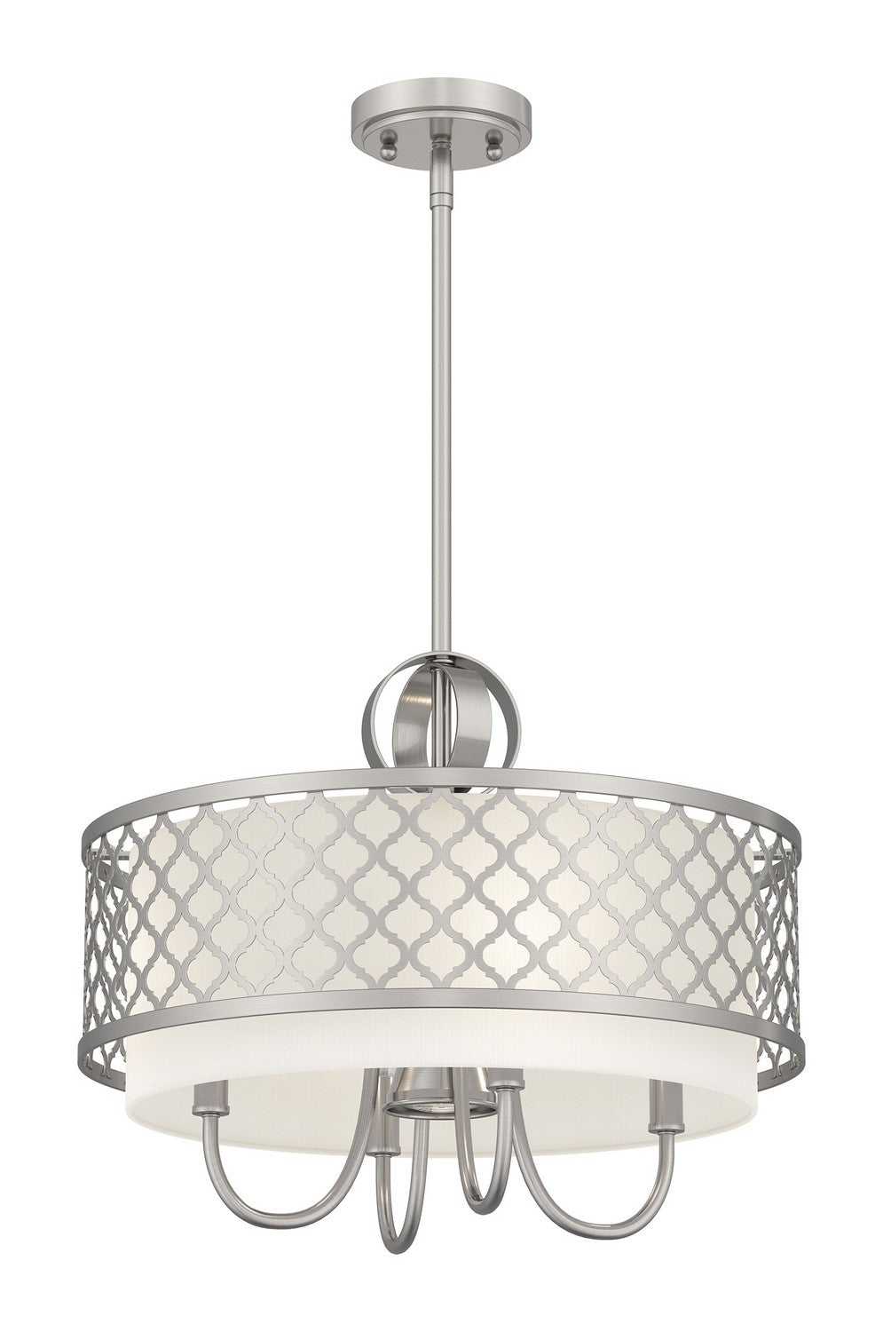 Livex Lighting - 41104-91 - Five Light Pendant - Arabesque - Brushed Nickel