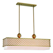 Livex Lighting - 41106-33 - Nine Light Linear Chandelier - Arabesque - Soft Gold