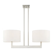 Livex Lighting - 42403-91 - Two Light Linear Chandelier - Hayworth - Brushed Nickel