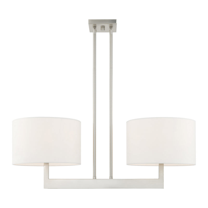 Livex Lighting - 42403-91 - Two Light Linear Chandelier - Hayworth - Brushed Nickel