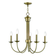 Livex Lighting - 42685-01 - Five Light Chandelier - Estate - Antique Brass